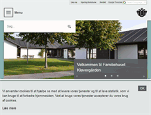 Tablet Screenshot of kloevergaarden.hjoerring.dk